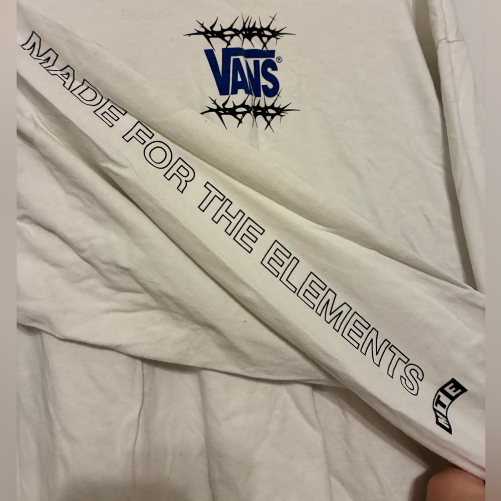Vans White Graphic Long Sleeve Tee